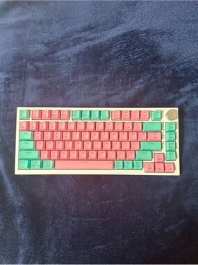 Surmen Pink & Mint Mechanical Keyboard - Compact 75% Style